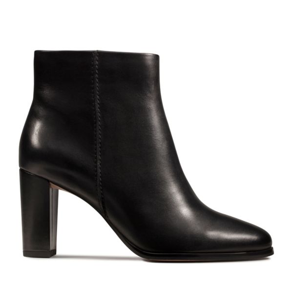 Clarks Womens Kaylin Fern Ankle Boots Black | UK-7251340